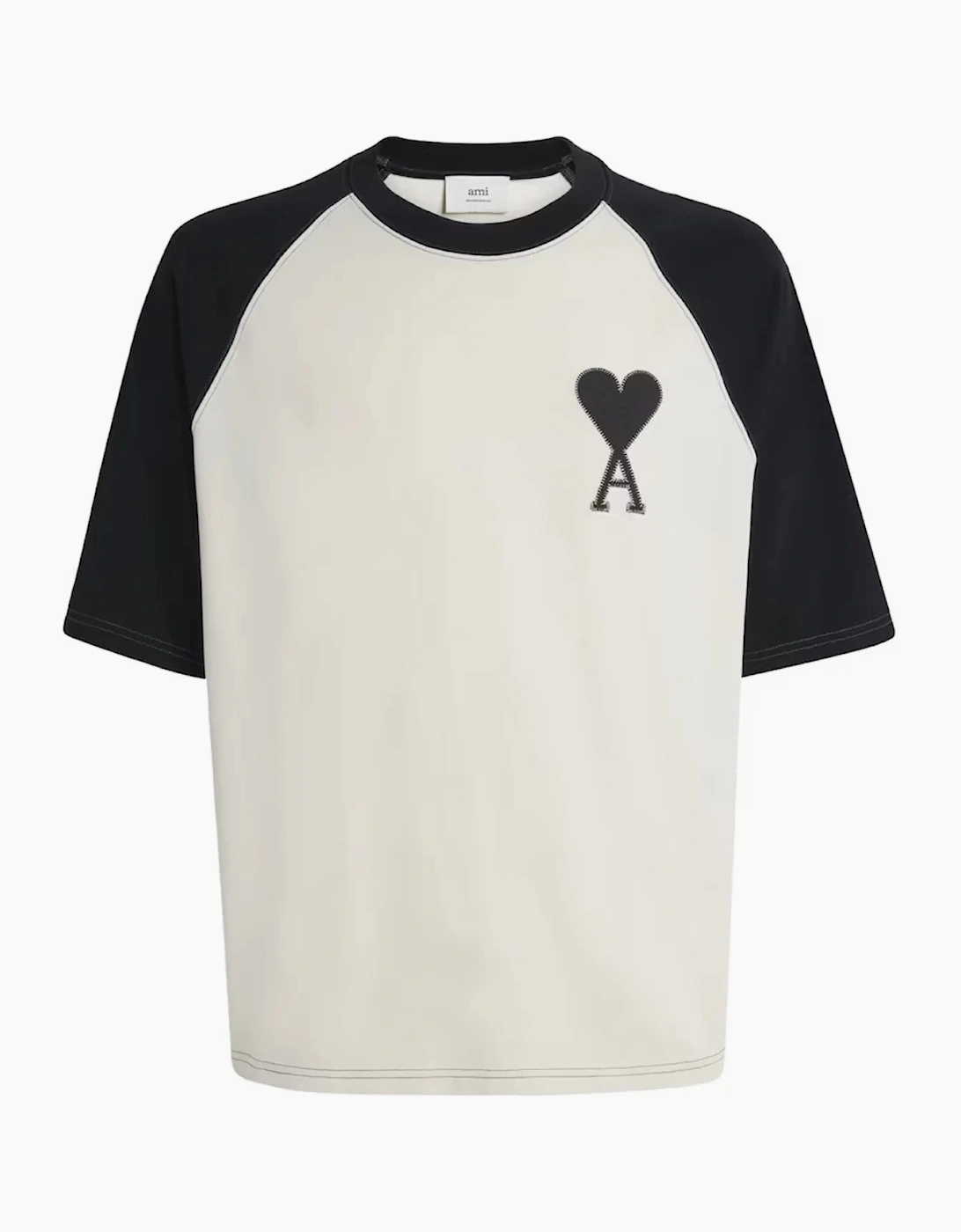 AMI Paris Men's Ami Paris Embroidered Logo T-Shirt in White