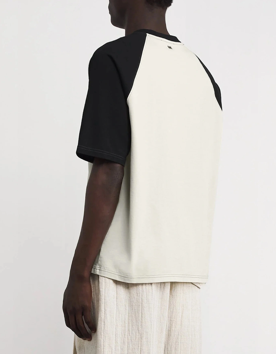 Ami Paris Embroidered Logo T-Shirt in White