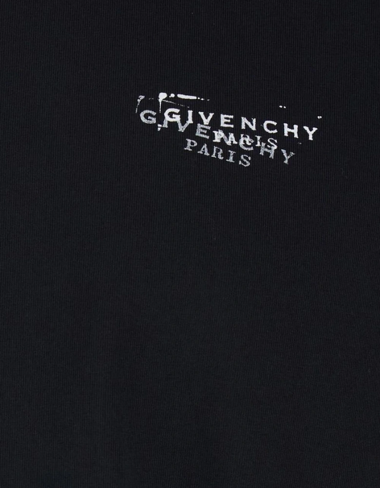 Givenchy Multi Stamp Logo T-Shirt in Black
