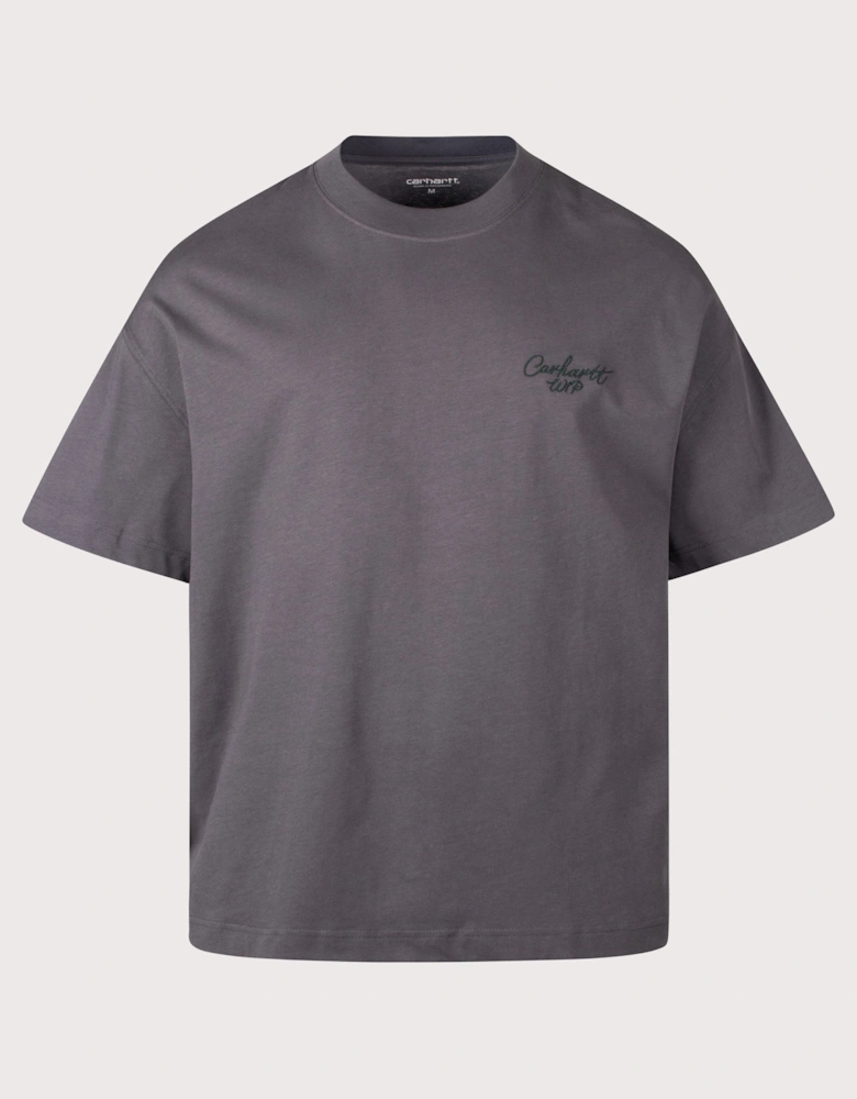 Boxy Loose Fit Signature Script T-Shirt