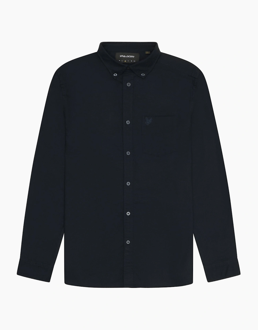 Lyle & Scott Men's Lyle & Scott Tonal Plain Oxford Shirt - Navy
