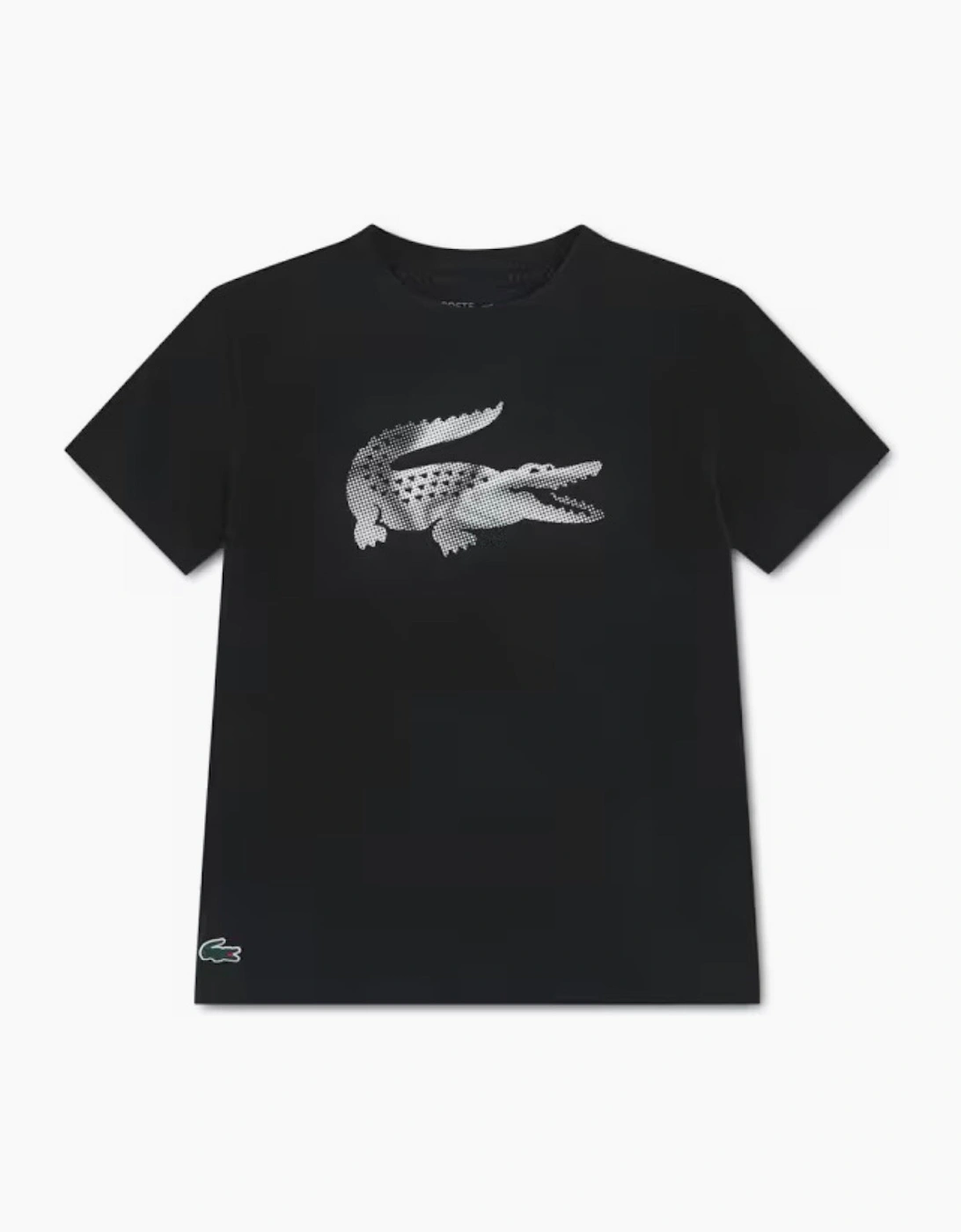 LACOSTE OFF COURT GRAPHIC TEE IN BLACK 847925