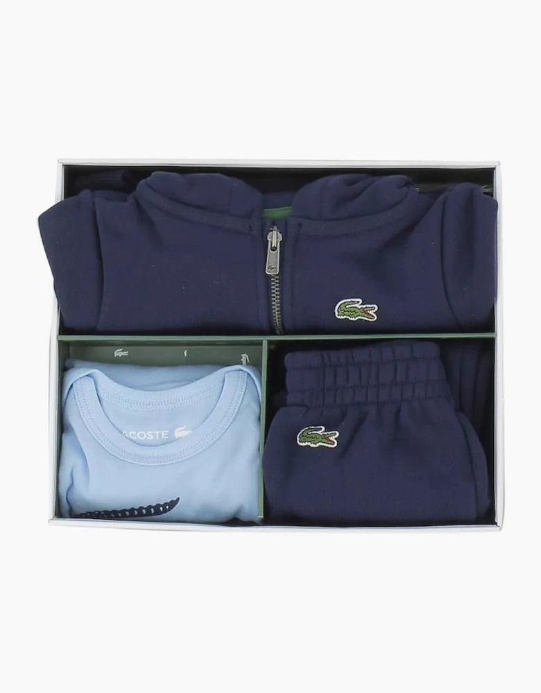 LACOSTE BABY/TODDLER PREMIER FLEECE SET IN MARINE BLUE 647192