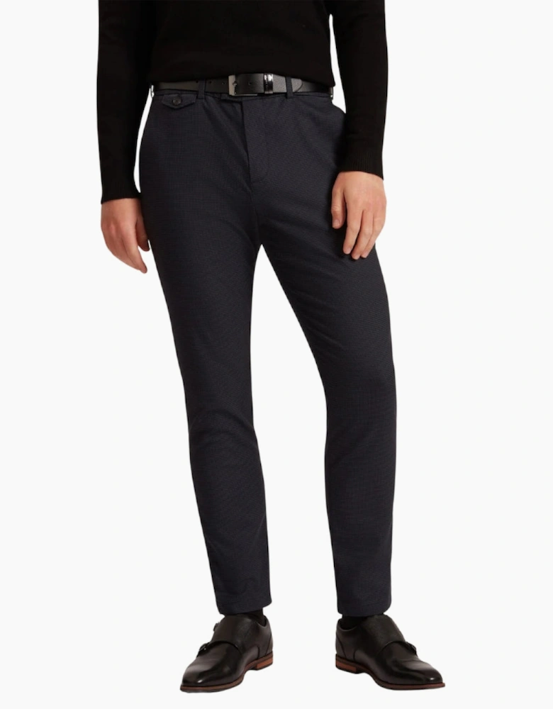 Ted Baker Brunit Slim Houndstooth Navy Trousers