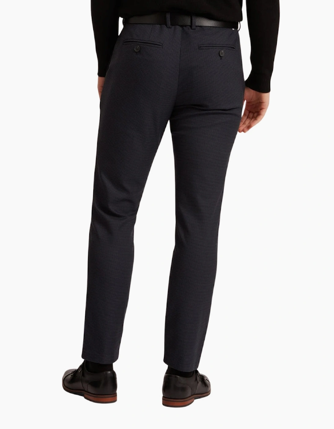 Ted Baker Brunit Slim Houndstooth Navy Trousers