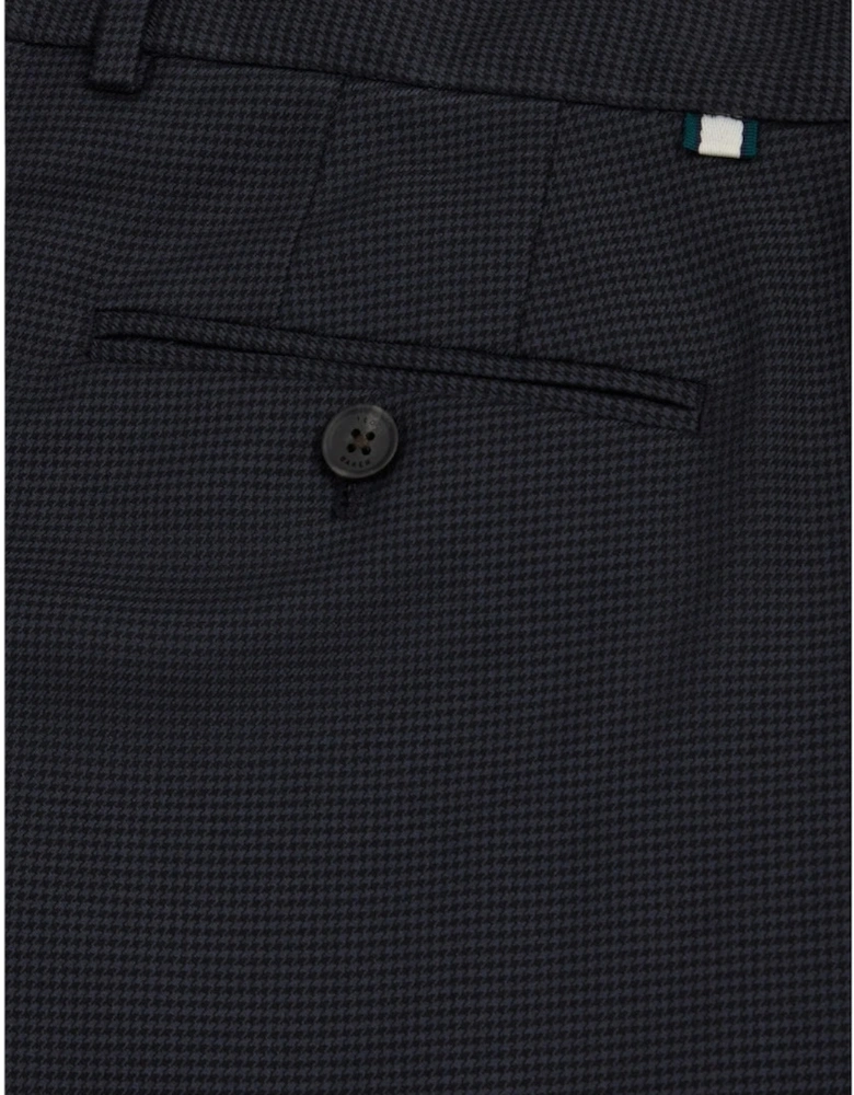 Ted Baker Brunit Slim Houndstooth Navy Trousers