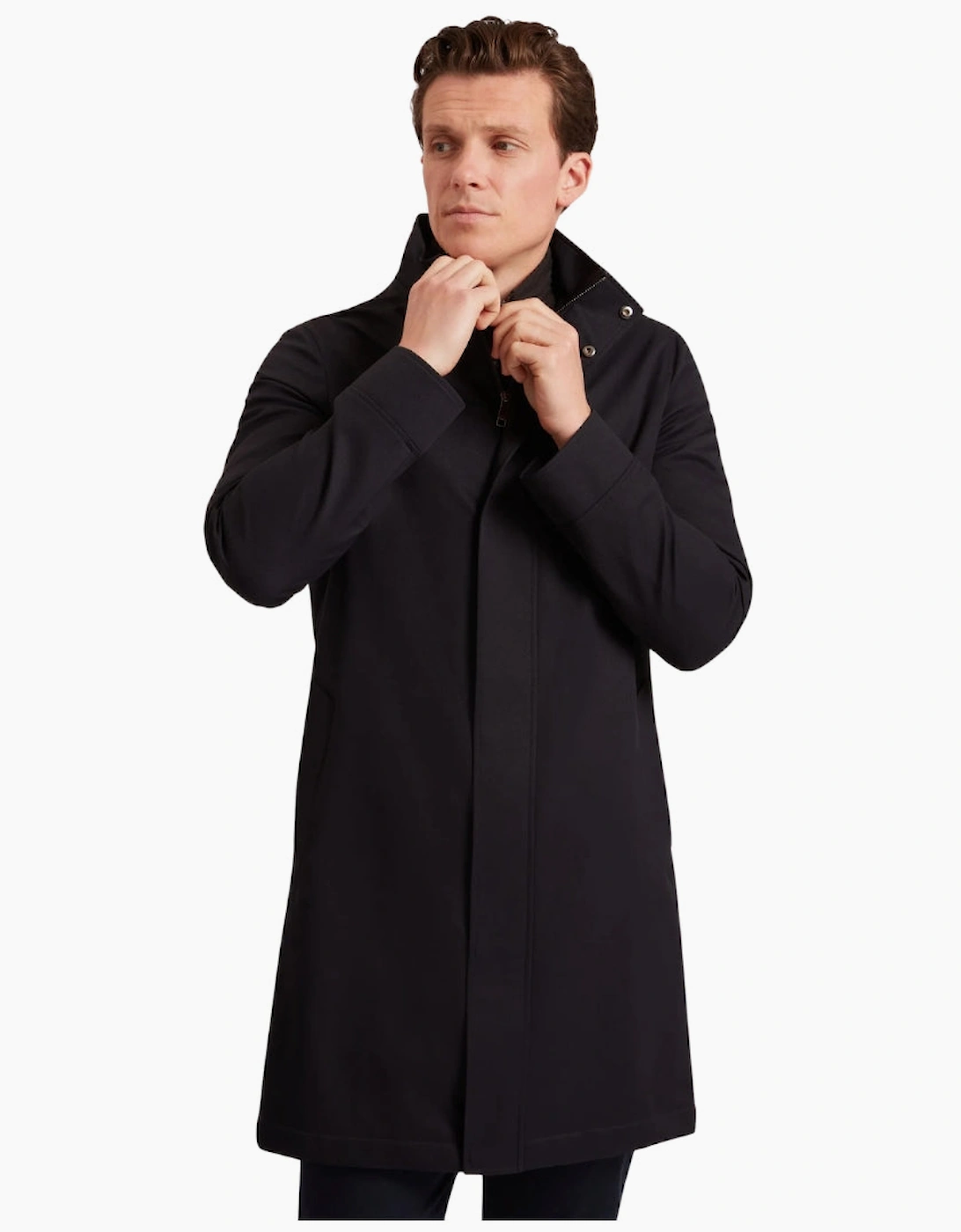 Ted Baker Ruabon Nylon Funnel Neck Navy Jacket