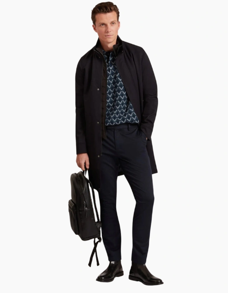 Ted Baker Ruabon Nylon Funnel Neck Navy Jacket