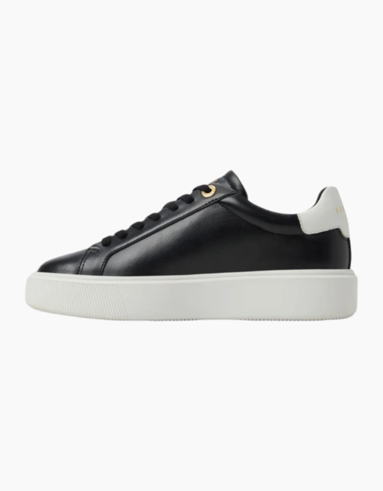 Ted Baker Lorieee Smooth Black Leather Trainers