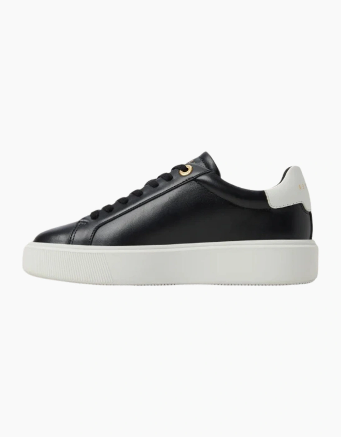 Ted Baker Lorieee Smooth Black Leather Trainers
