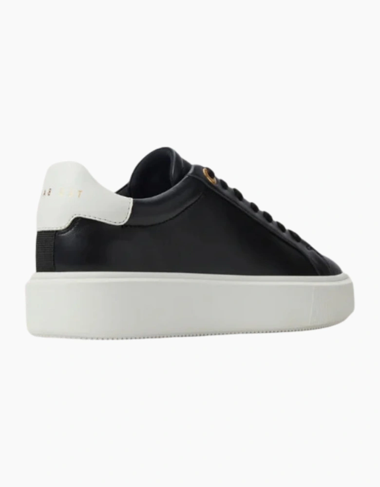 Ted Baker Lorieee Smooth Black Leather Trainers
