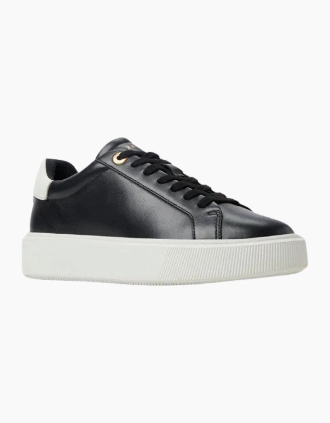 Ted Baker Women's Ted Baker Lorieee Smooth Black Leather Trainers