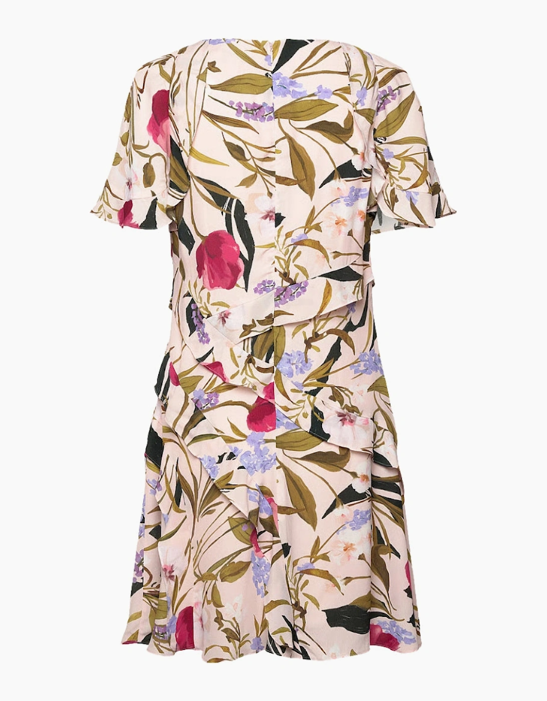 Ted Baker Issiia Frill Detail Pale Pink Mini Dress