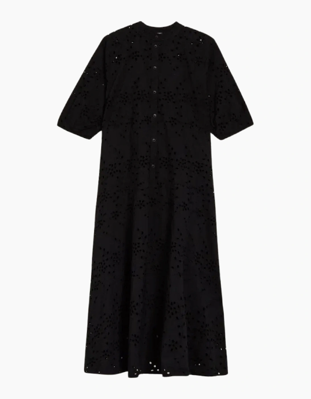 Ted Baker Nikaia Oversized Broderie Black Midi Dress