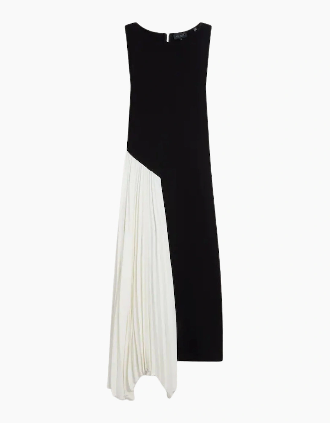 Women's Ted Baker Zeera Sleeveless Black Knit Dress with Contrast Pane - Size: 12