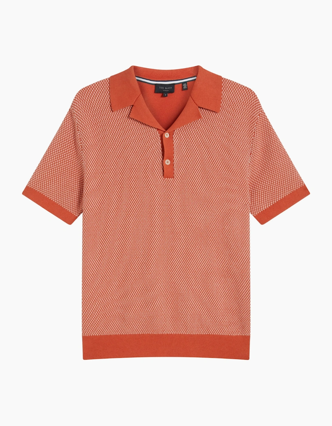 Ted Baker Gregry Small Stitch Red Knitted Polo