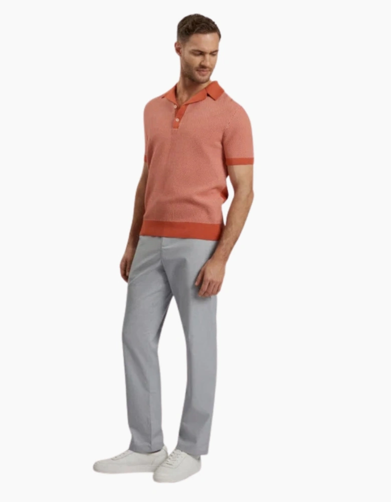 Ted Baker Gregry Small Stitch Red Knitted Polo
