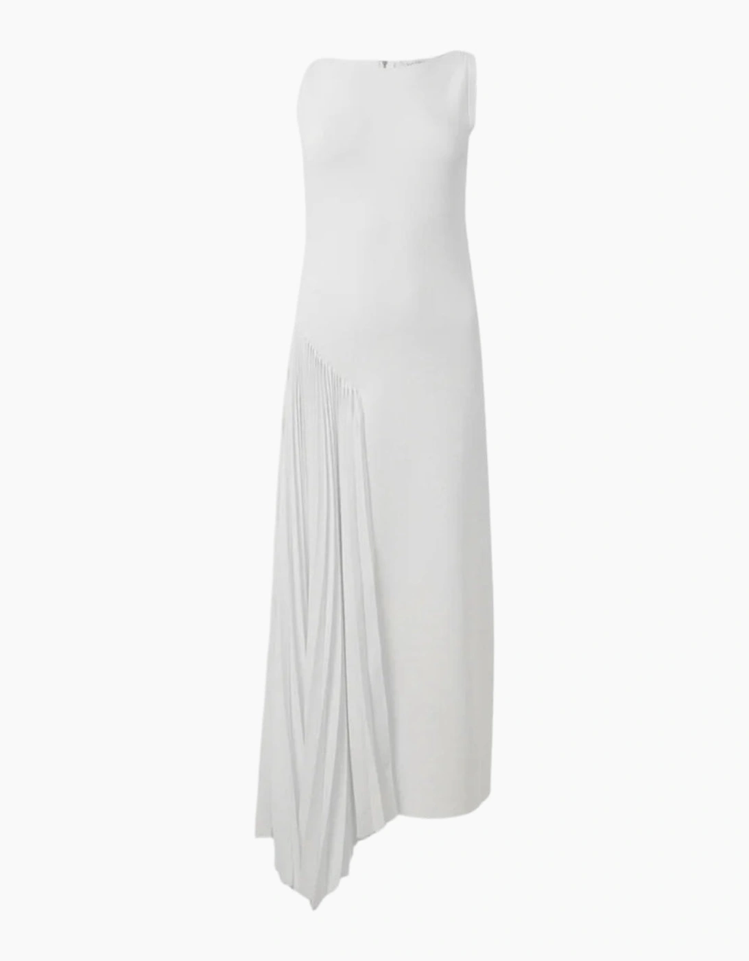 Women's Ted Baker Azzina Sleeveless Knit Ivory Dress With Pleat Panel - White - Size: 14