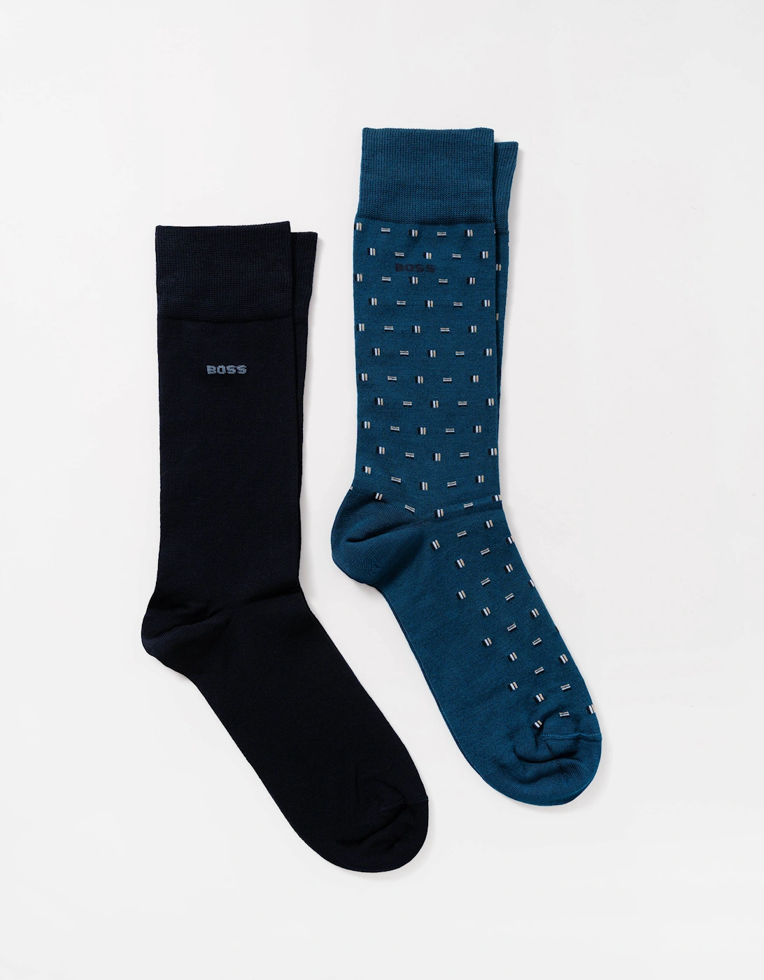 BOSS Orange 2-Pack Mini Iconic MC Mens Regular Length Socks - Open Blue 492