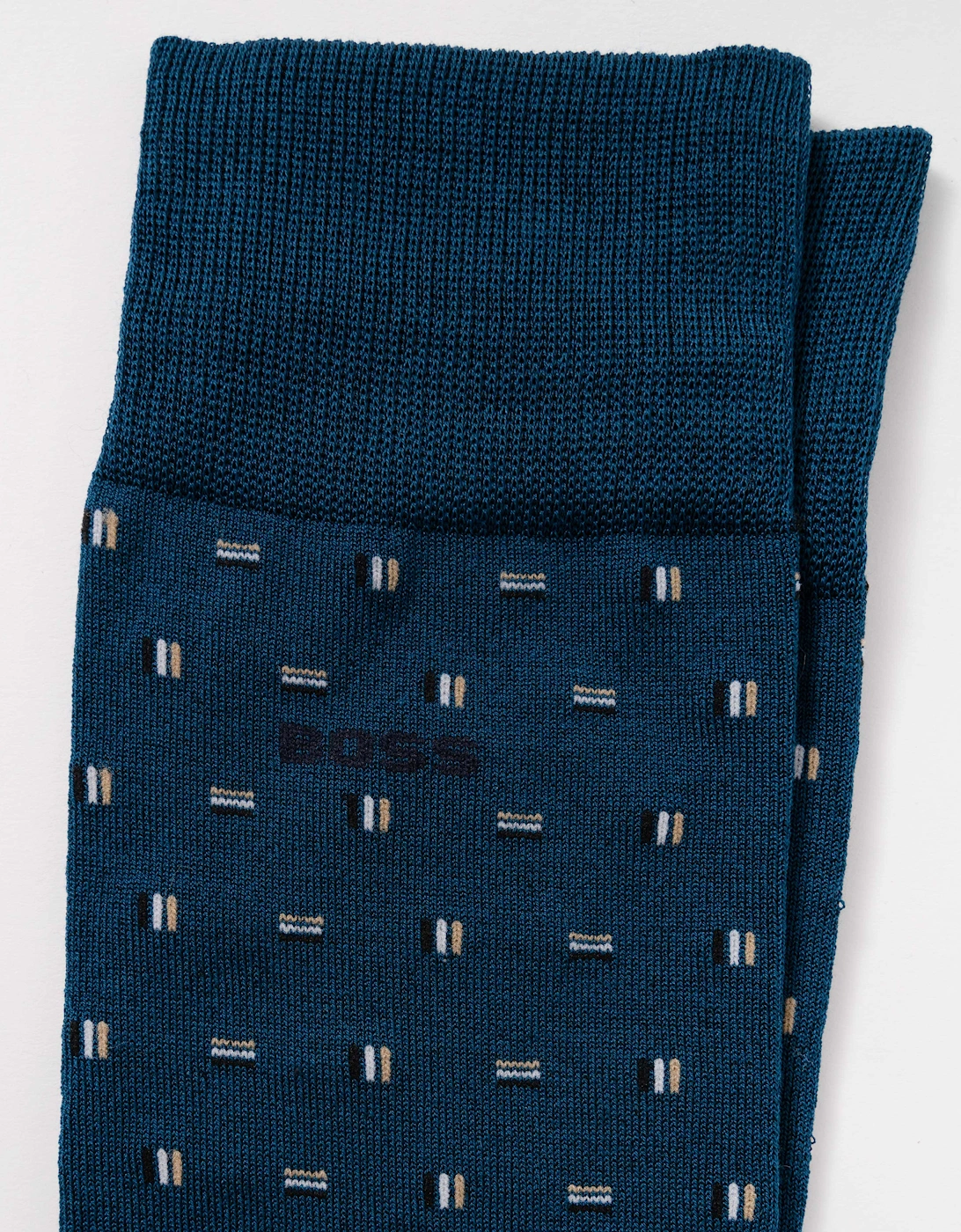 BOSS Orange 2-Pack Mini Iconic MC Mens Regular Length Socks - Open Blue 492