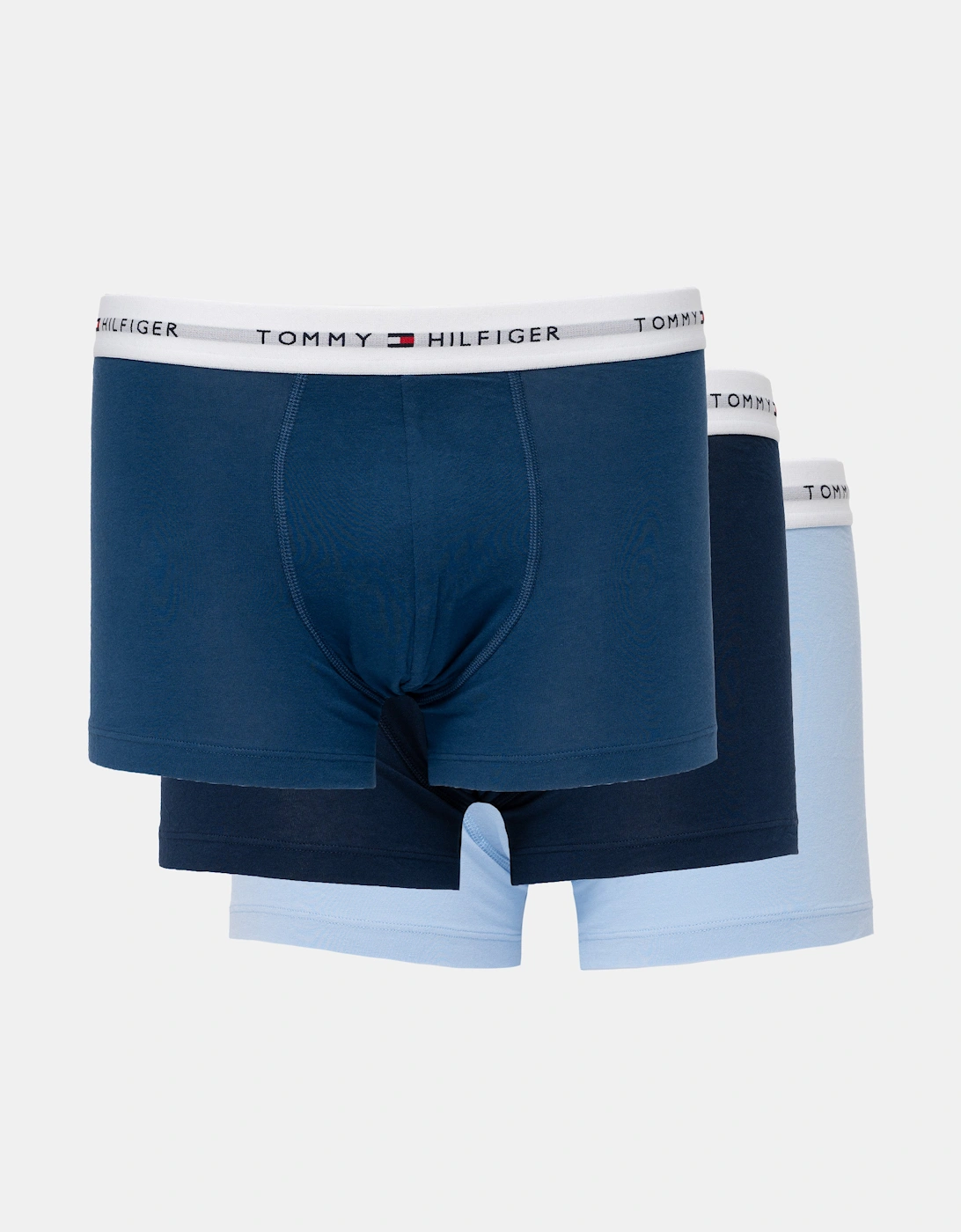 Tommy Hilfiger Men's Tommy Hilfiger 3 Pack Mens Trunks - Carbon Navy/Blue In/Chm Blue