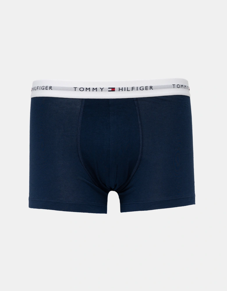 Tommy Hilfiger 3 Pack Mens Trunks - Carbon Navy/Blue In/Chm Blue
