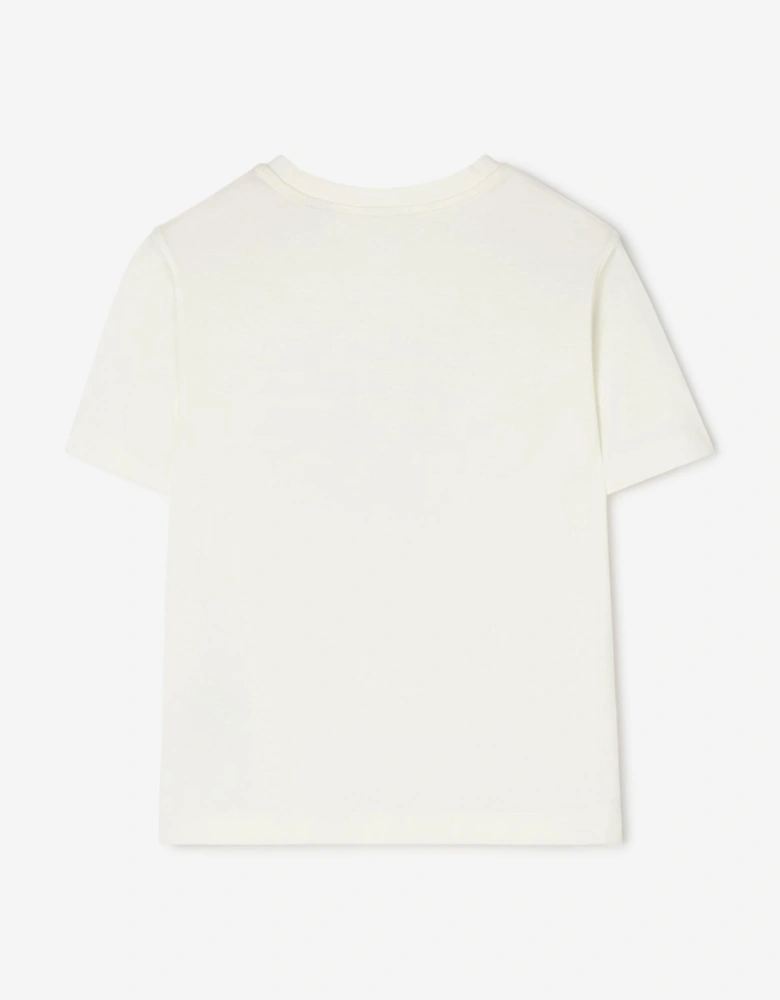 Burberry Girls Cedar Crest EKD T-Shirt in Ivory