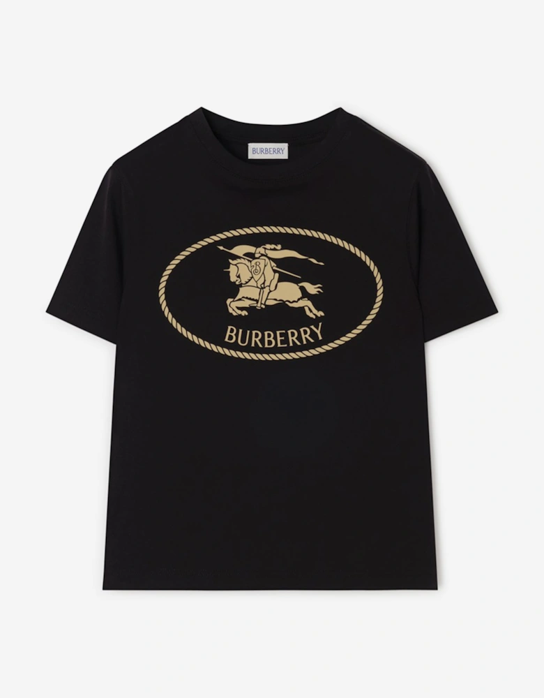 Burberry Boys Cedar EKD T-Shirt in Black