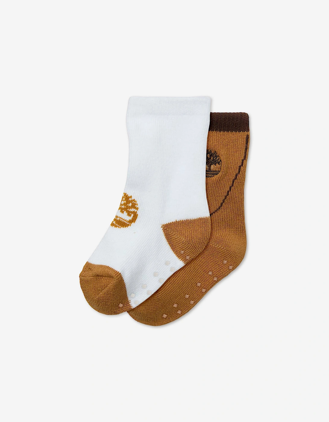 Timberland Baby 2 Pack Boot Socks Set in Brown