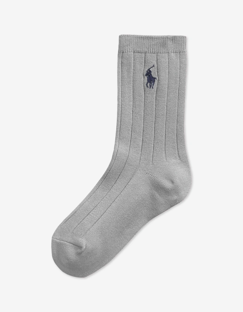 Ralph Lauren Boys 3 Pack Crew Socks Set in Navy