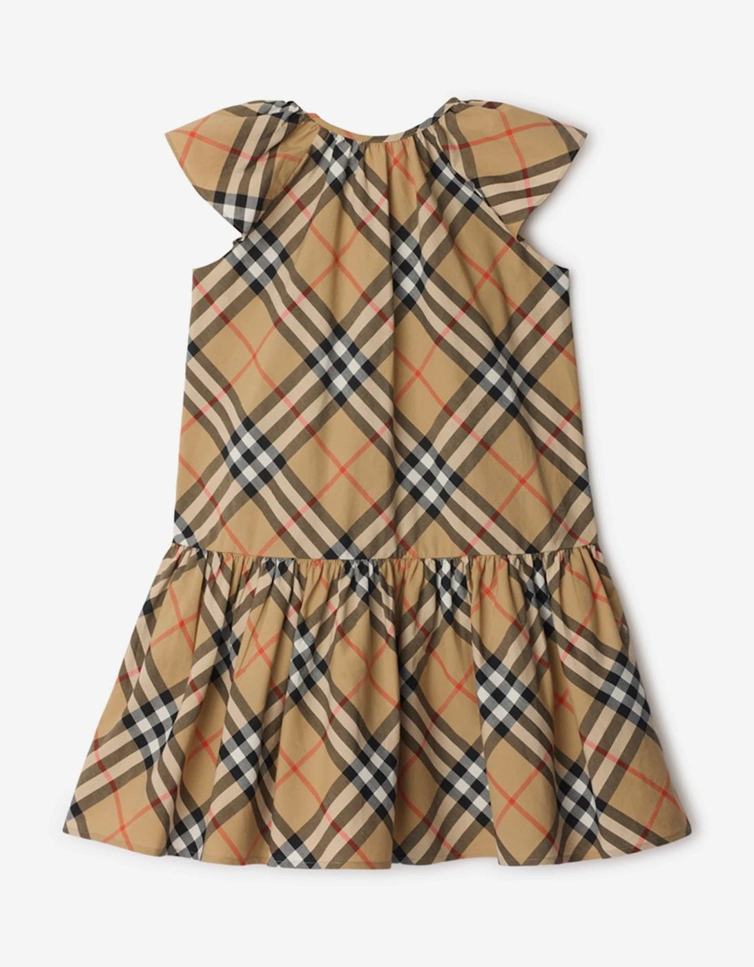 Burberry Girls Talley Check Dress in Beige