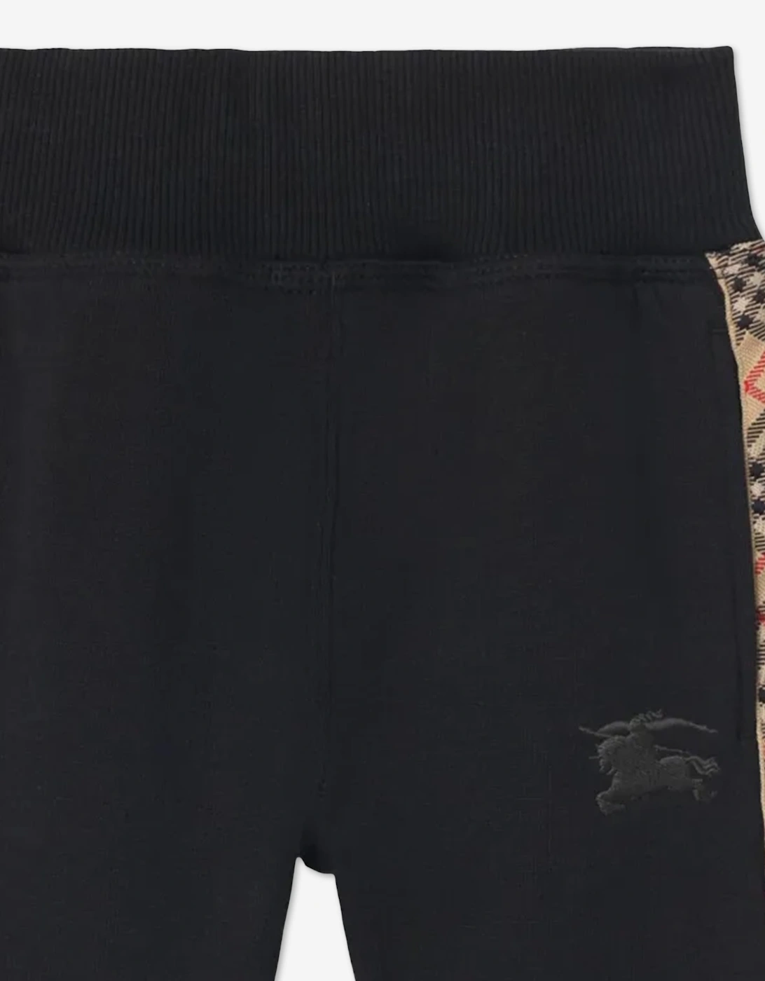 Burberry Baby Boys Jackson Check Tape Joggers in Black