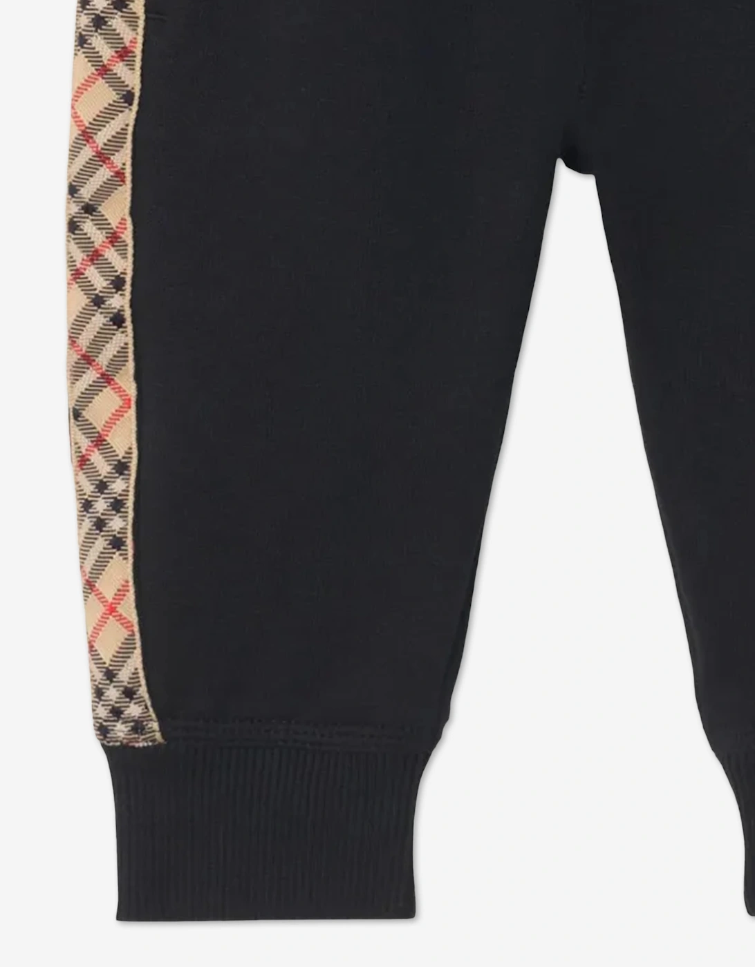 Burberry Baby Boys Jackson Check Tape Joggers in Black