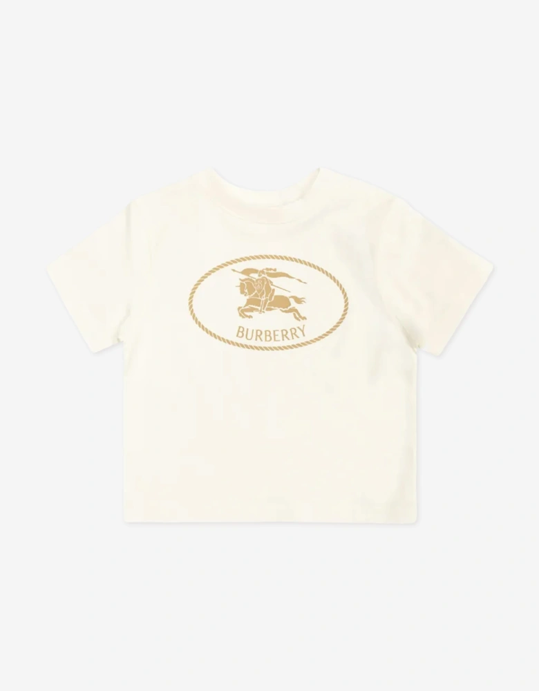 Burberry Baby Girls Cedar Crest EKD T-Shirt in Ivory