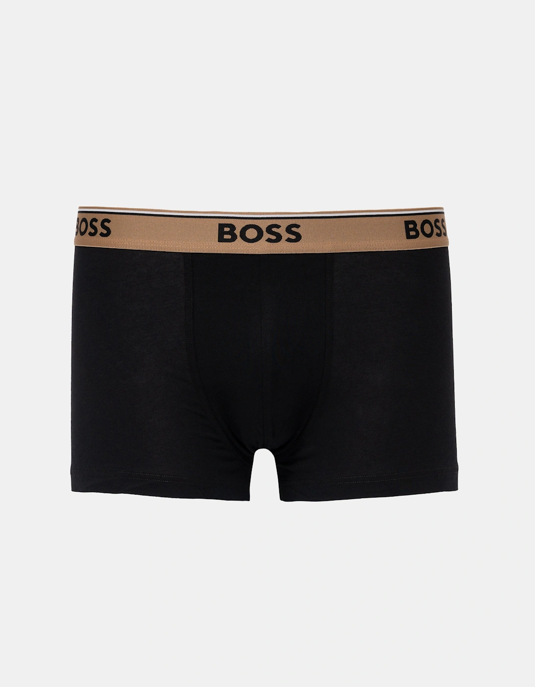 BOSS Orange Mens Three-pack of stretch-cotton trunks with logo waistbands - Medium Beige 262