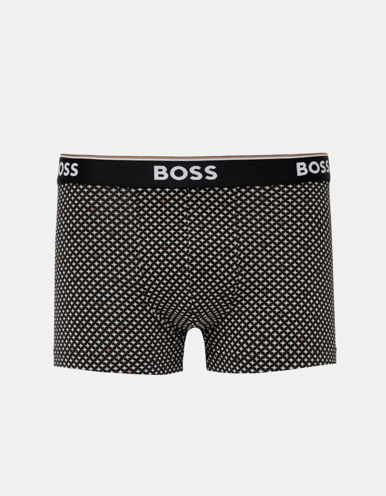 BOSS Orange Mens Three-pack of stretch-cotton trunks with logo waistbands - Medium Beige 262
