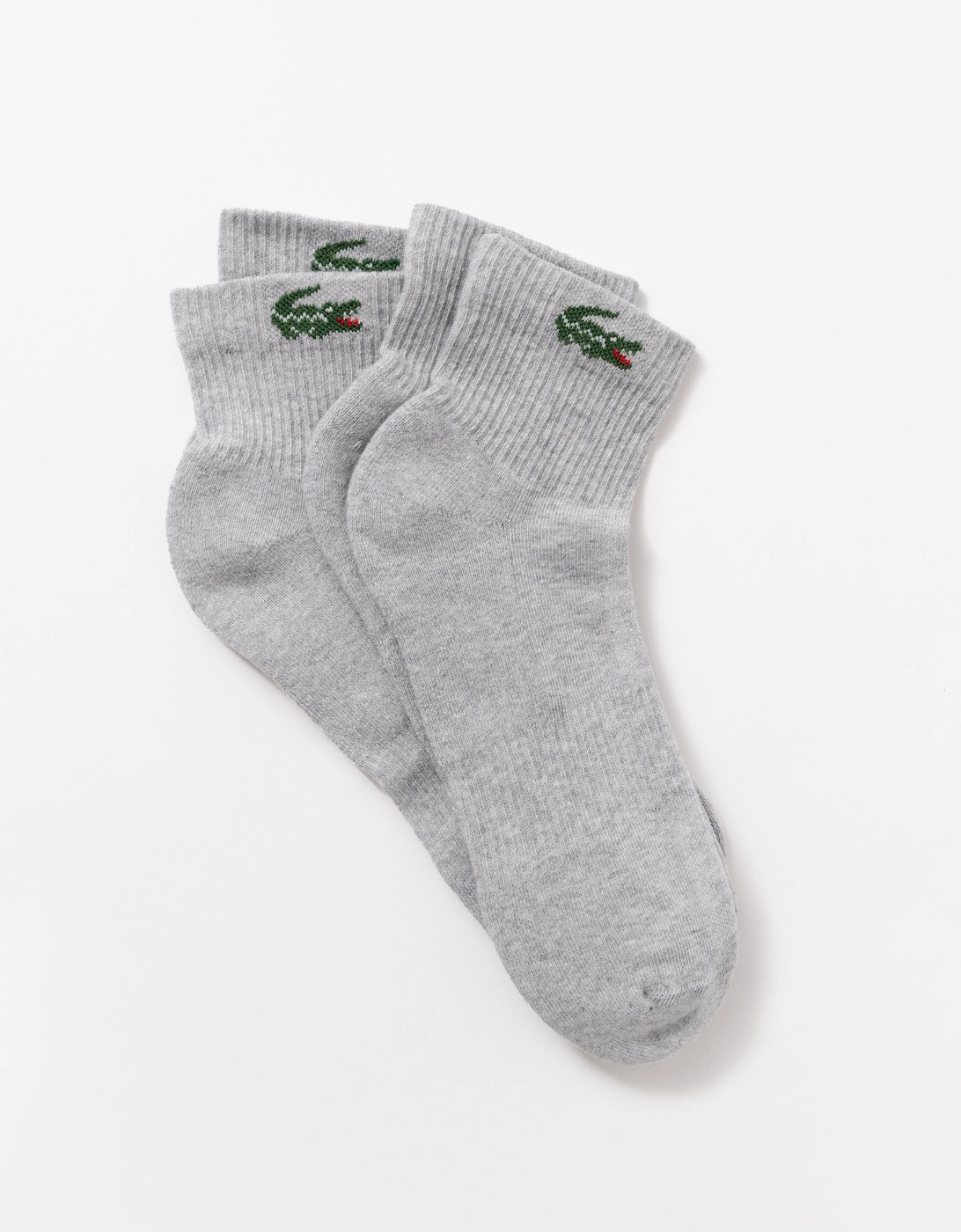 Lacoste 6-Pack Mid-Length Mens Sport Socks - White/Grey/Black L78