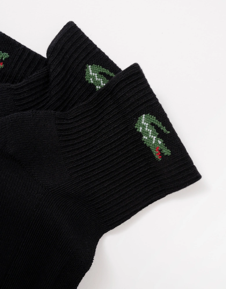 Lacoste 6-Pack Mid-Length Mens Sport Socks - White/Grey/Black L78