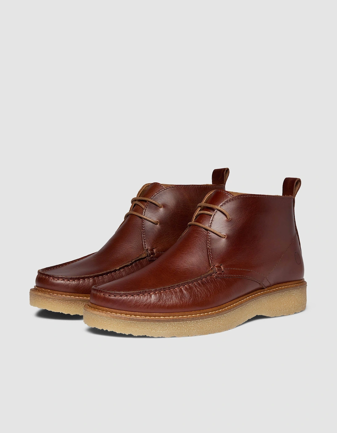 Oliver Sweeney Men's Oliver Sweeney Xixona Mens Leather Moccasin Boots - Dark Tan/Gum - Brown