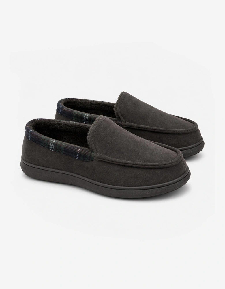 Jo & Joe ST ANDREWS Mens Moccasin Slippers Brown