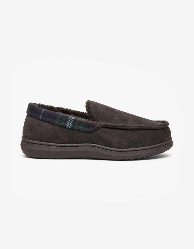 Jo & Joe ST ANDREWS Mens Moccasin Slippers Brown