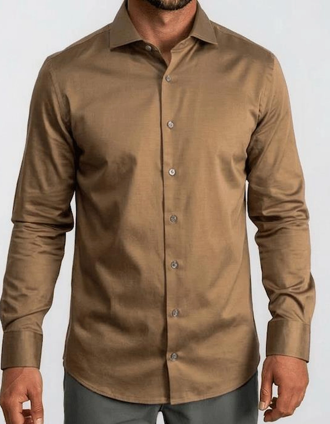 Gran Sasso Mercerized Cotton Jersey Shirt in Brown