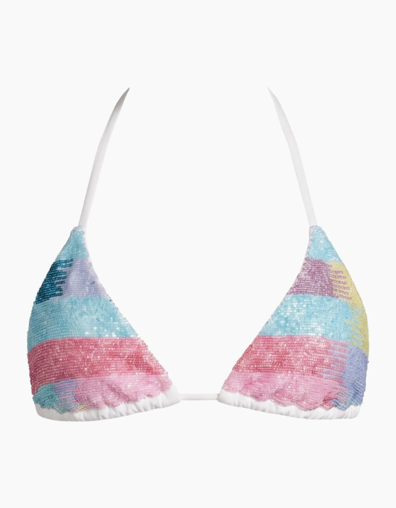 Nerina Multi Colour Hand-Beaded Bikini Top