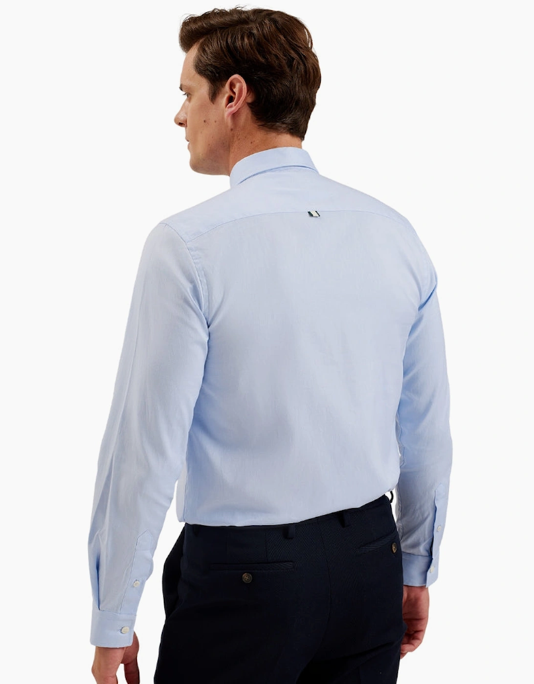 Ted Baker Allarde Regular Branded Light Blue Oxford Shirt