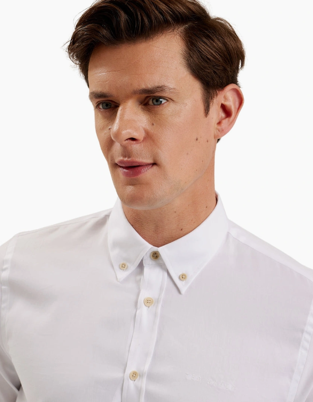 Ted Baker Allarde Regular Branded White Oxford Shirt