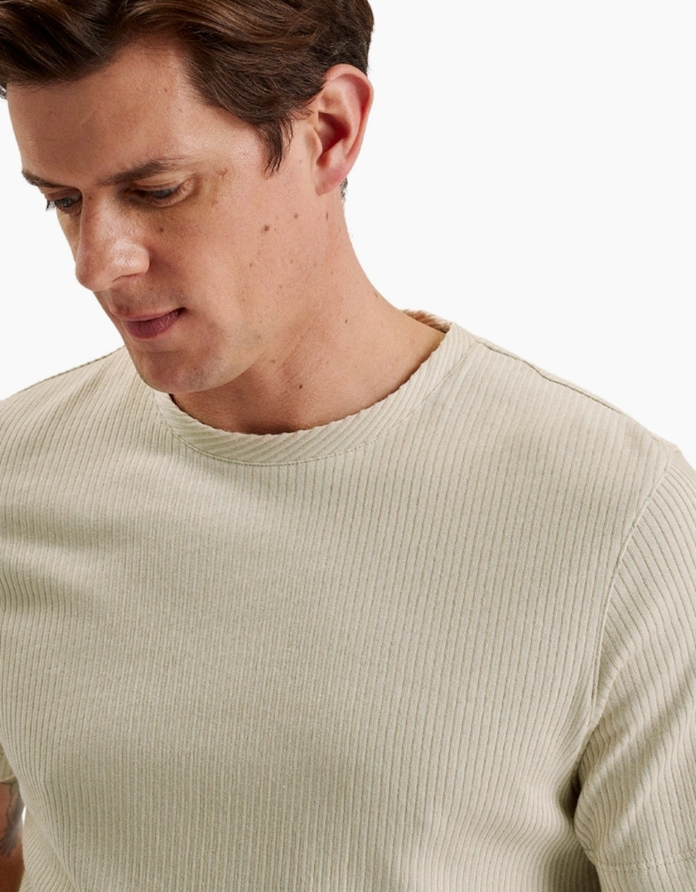 Ted Baker Heynes Regular Fit Textured Beige T-Shirt