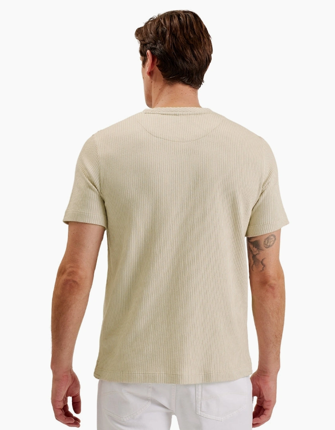 Ted Baker Heynes Regular Fit Textured Beige T-Shirt