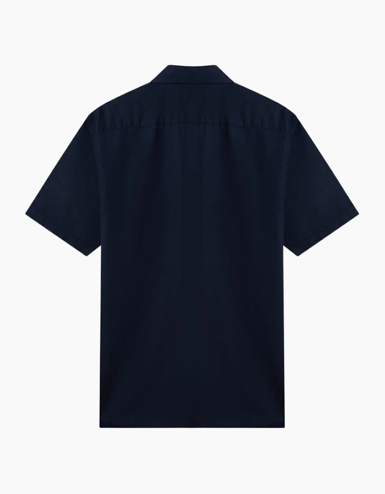 Ted Baker Zebra Regular Navy Linen Shirt