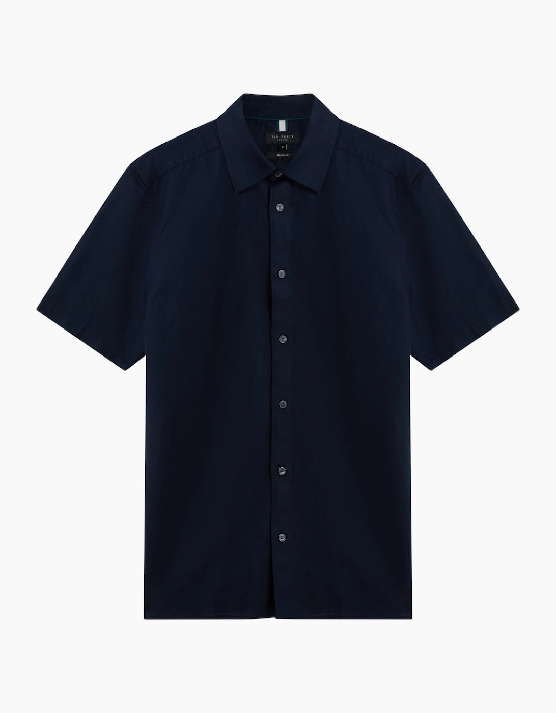 Ted Baker Zebra Regular Navy Linen Shirt