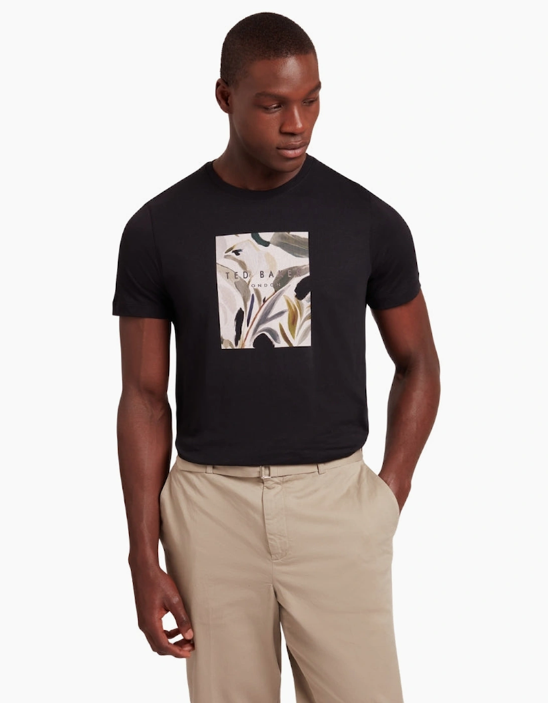Ted Baker Justino Box Print Black Graphic T-Shirt
